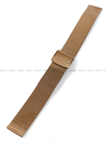 Bransoleta mesh do zegarka - Pacific MS-06-2-16MM - 16 mm - Brązowa