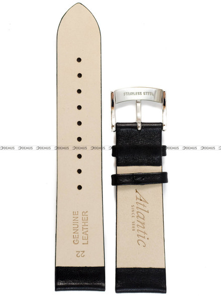 Pasek do zegarka skórzany Atlantic - PA ATL SKORA CZAR GLADKI-M BP22S - 22 mm