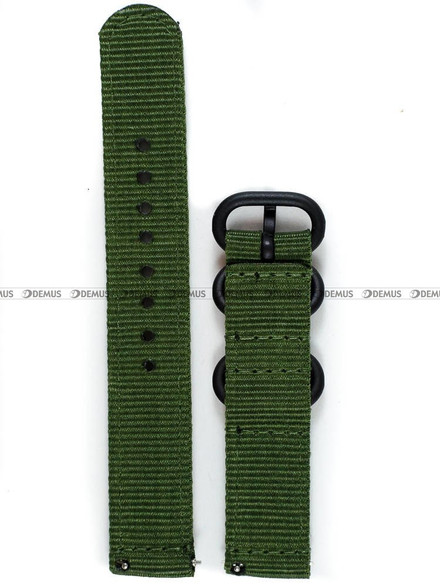 Nylonowy pasek do zegarka Nato PND2.18.3, 18 mm, Zielony