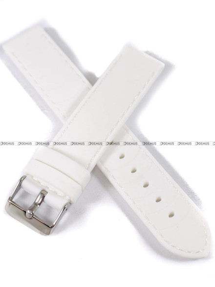 Silikonowy pasek do zegarka Chermond PG1.20.7.7.1, 20 mm, Biały