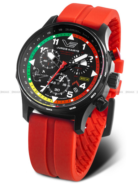 Vostok Europe Jurgis Kairys "UNLIMITED AEROBATICS" VK68-592C775B Zegarek Męski - Limitowana Edycja - Bransoleta mesh oraz dodatkowy pasek silikonowy w zestawie