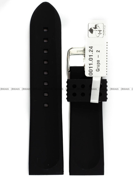 Silikonowy pasek do zegarka Horido 0011.01.24S, 24 mm, Czarny