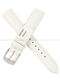 Pasek skórzany do zegarka - Rochet Miami 5411602ST - 16 mm - Biały
