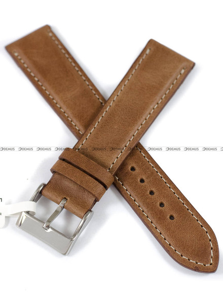 Pasek skórzany do zegarka - LAVVU LSBXE22 - 22 mm - XL