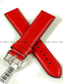 Skórzany pasek do zegarka Morellato A01X5123C03082CR22, 22 mm, Czerwony