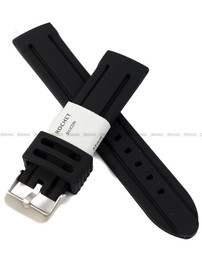 Pasek silikonowy do zegarka - Rochet Malibu 8092201 - 22 mm - Czarny