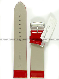 Skórzany pasek do zegarka Horido 0504.06.22S, 22 mm, Czerwony
