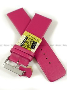 Skórzany pasek do zegarka Diloy 327.26.14, 26 mm, Purpurowy