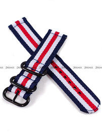 Pasek nylonowy niebiesko-czerwony do zegarka - Nato PN6.20.5.22.4-CZ - 20 mm