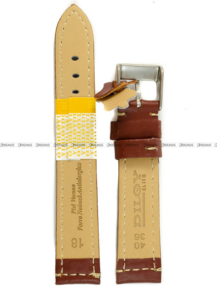 Pasek skórzany do zegarka - Diloy P354.18.9 - 18 mm