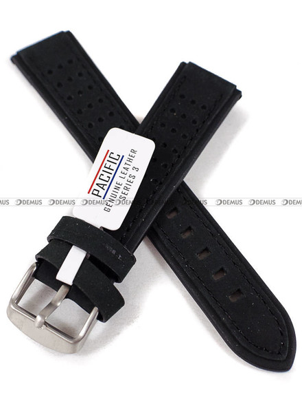 Skórzany pasek do zegarka Pacific W80.20.1.1, 20 mm, Czarny