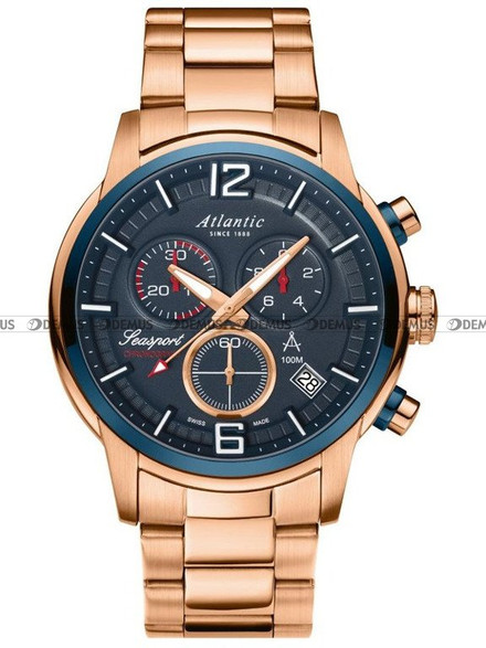 Zegarek Atlantic Seasport 87466.44.55 Męski, Kwarcowy, Wskazówkowy
