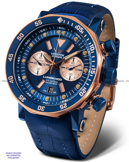 Pasek skórzany do zegarka Vostok Europe Lunokhod 6S21-620E631 - 25 mm