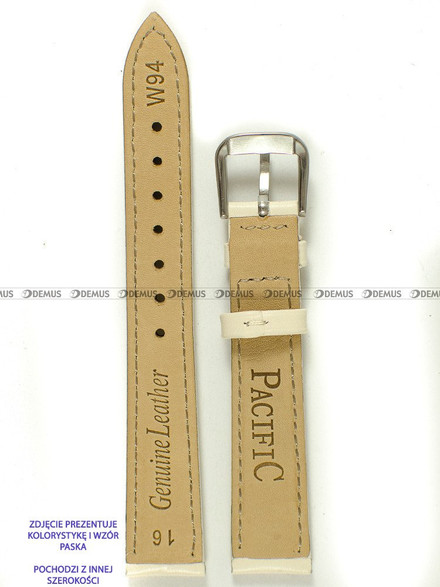 Skórzany pasek do zegarka Pacific W94.18.71.71, 18 mm, Beżowy