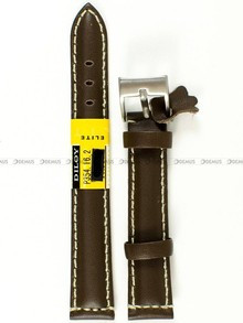 Skórzany pasek do zegarka Diloy P354.16.2, 16 mm, Brązowy