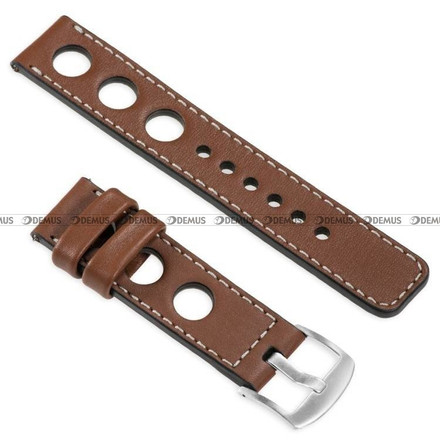 Skórzany pasek do zegarka moVear WQU0R01SL00SLBM22B2, 22 mm, Brązowy
