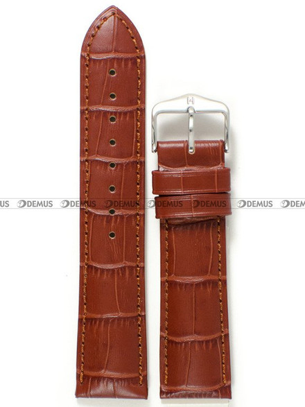 Skórzany pasek do zegarka Hirsch 01028070-2-22, 22 mm, Brązowy