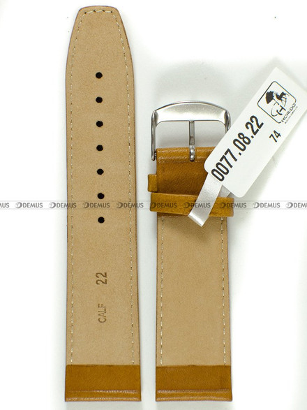 Skórzany pasek do zegarka Horido 0077.08.22S, 22 mm, Brązowy