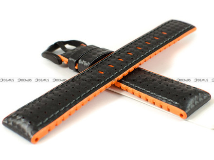Skórzano-kauczukowy pasek do zegarka Hirsch 0917692050-5-22, 22 mm, Czarny