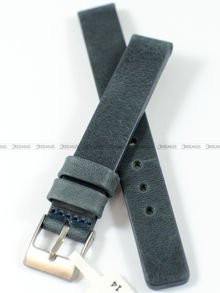 Skórzany pasek do zegarka LAVVU LSCUL14, 14 mm, Niebieski