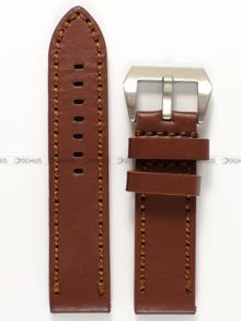 Skórzany pasek do zegarka Pacific W27.24.2, 24 mm, Brązowy