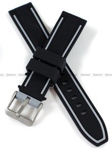 Silikonowy pasek do zegarka Demus PGS5.20.1.11, 20 mm, Czarny