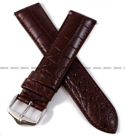 Pasek skórzany z aligatora do zegarka - Hirsch Genuine Alligator 10220719-2-22 - 22 mm