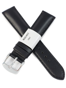 Pasek skórzany do zegarka - Rochet New York 3011801XS - 18 mm - Czarny