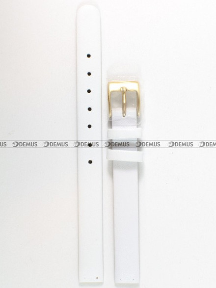 Skórzany pasek do zegarka Obaku V146LGIRW, 10 mm, Biały