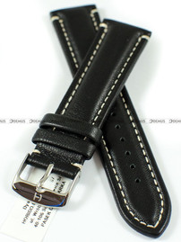 Skórzany pasek do zegarka Horido 0079.01.22S, 22 mm, Czarny