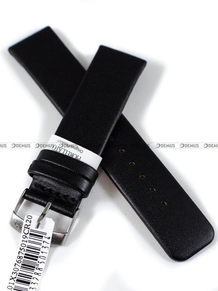 Skórzany pasek do zegarka Morellato A01X3076875019CR20, 20 mm, Czarny