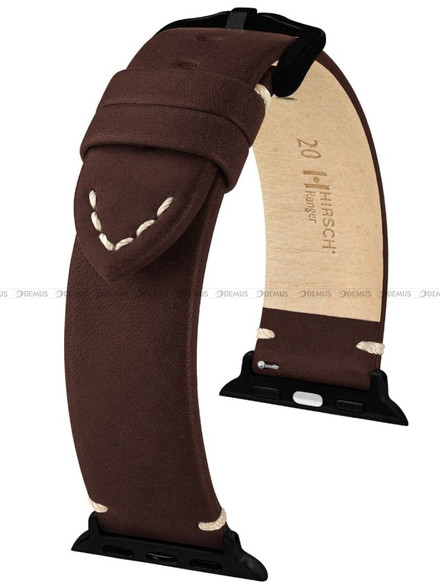 Pasek skórzany z adapterem do Apple Watch - Hirsch Ranger 05402010AD-5-20 - 20 mm - Zestaw