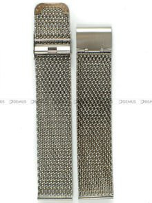 Siateczkowa (mesh) bransoleta do zegarka Demus Bra14, 20 mm, Srebrna