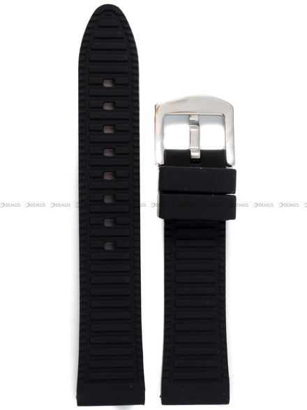 Pasek silikonowy czarny do zegarka Vostok Europe N-1 Rocket NH35A-125A747 - 20 mm