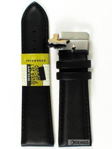 Skórzany pasek do zegarka Diloy 302EA.26.1, 26 mm, Czarny